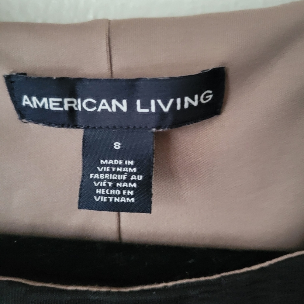 American Living Black Chevron Knit Dress. Size M - Picture 6 of 6